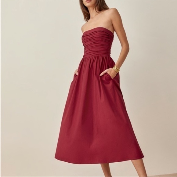 Reformation Lissa Dress - Cherry - Picture 3 of 7